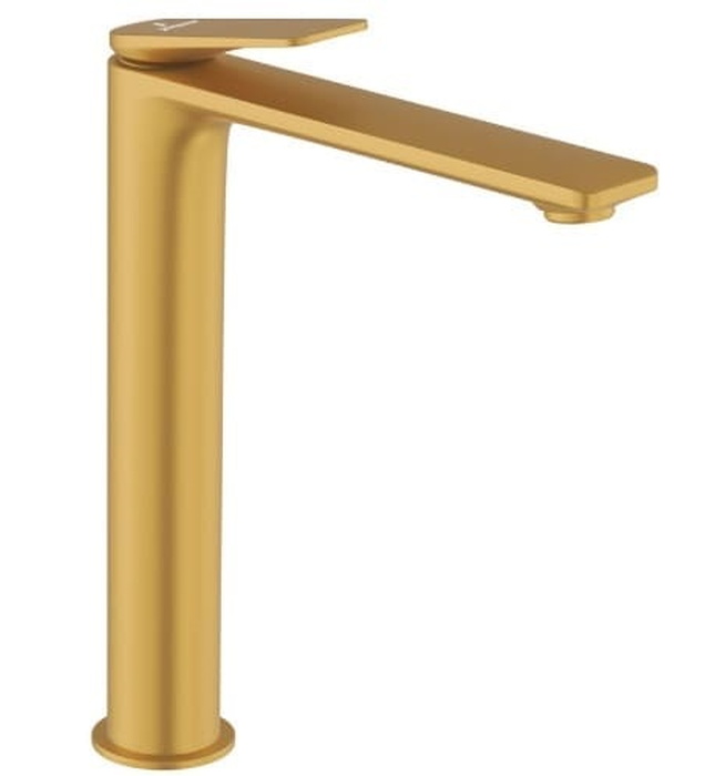 Vòi chậu rửa mặt nóng lạnh màu vàng mờ Ấn Độ Jaquar LAG-GMP-91005BWF