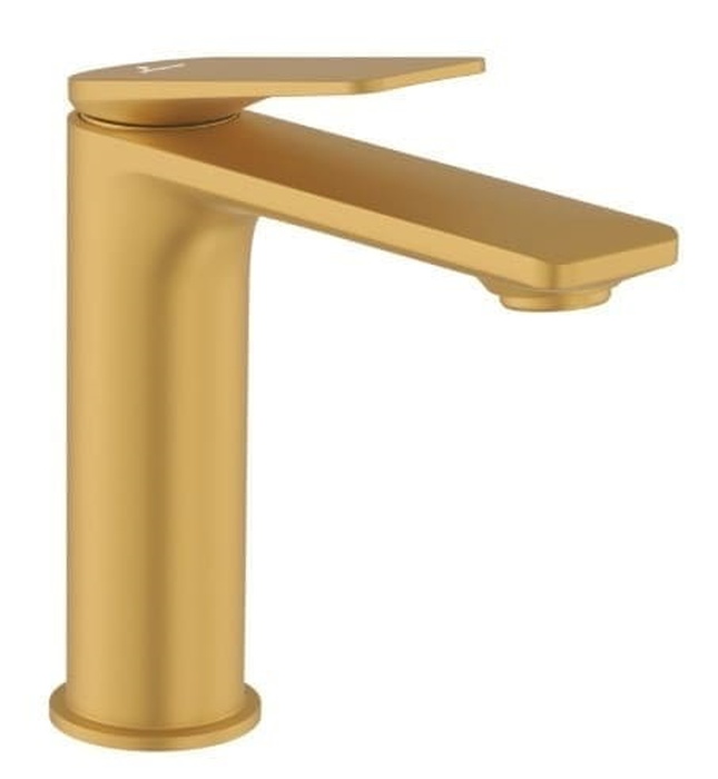 Vòi chậu rửa mặt nóng lạnh màu vàng mờ Ấn Độ Jaquar LAG-GMP-91023BWF