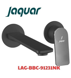 Vòi rửa mặt âm tường 2 chân màu đen mờ Ấn Độ JAQUAR LAG-BBC-91231NK