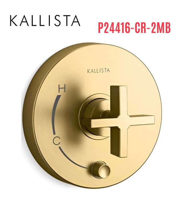 Mặt nạ điều khiển đơn và chuyển hướng màu đồng Kallista P24416-CR-2MB