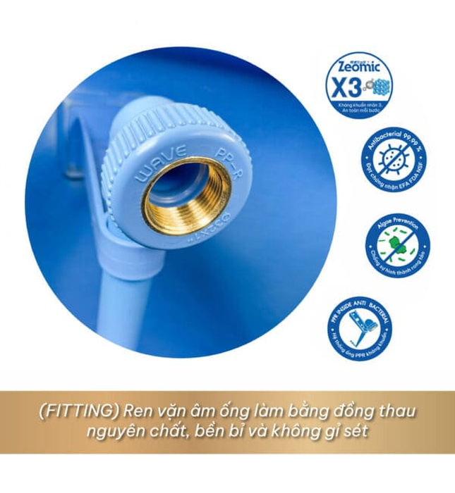 Bồn nước kháng khuẩn Thái Lan Wave Champa D1000VST 1000L vàng sa thạch