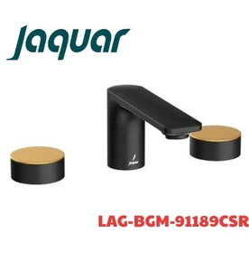 Vòi rửa mặt lavabo 3 chân Ấn Độ màu vàng đen Jaquar LAG-BGM-91189CSR
