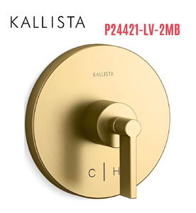 Mặt nạ điều chỉnh nhiệt độ sen tắm màu đồng Kallista P24421-LV-2MB