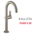 Vòi chậu rửa mặt nóng lạnh thân cao màu nickel Kallista P24409-TL-BN