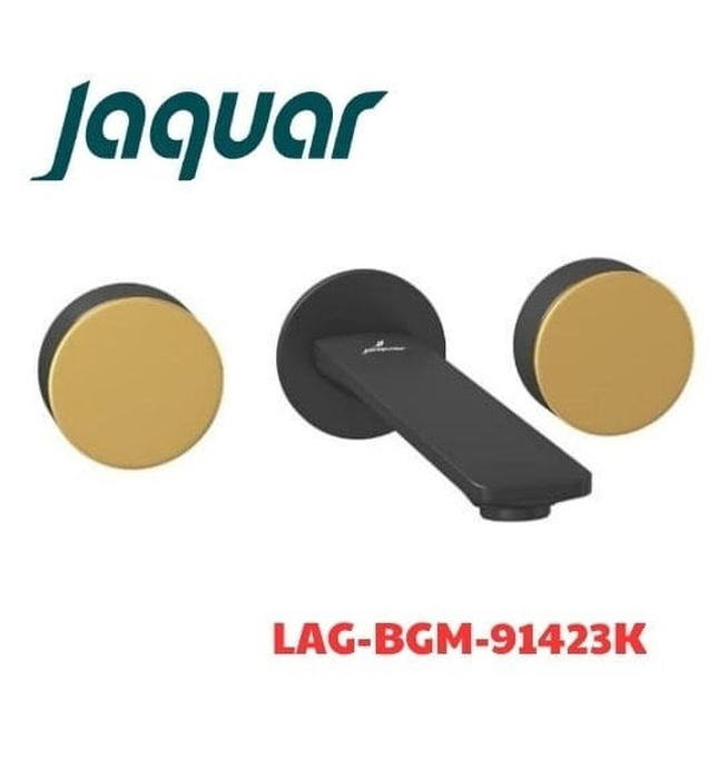 Vòi chậu âm tường Ấn Độ màu vàng đen Jaquar LAG-BGM-91423K
