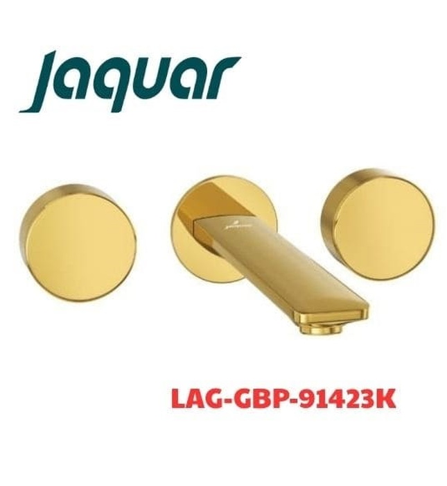 Vòi chậu âm tường Ấn Độ màu vàng bóng Jaquar LAG-GBP-91423K