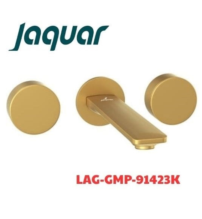 Vòi chậu âm tường Ấn Độ màu vàng Jaquar LAG-GMP-91423K