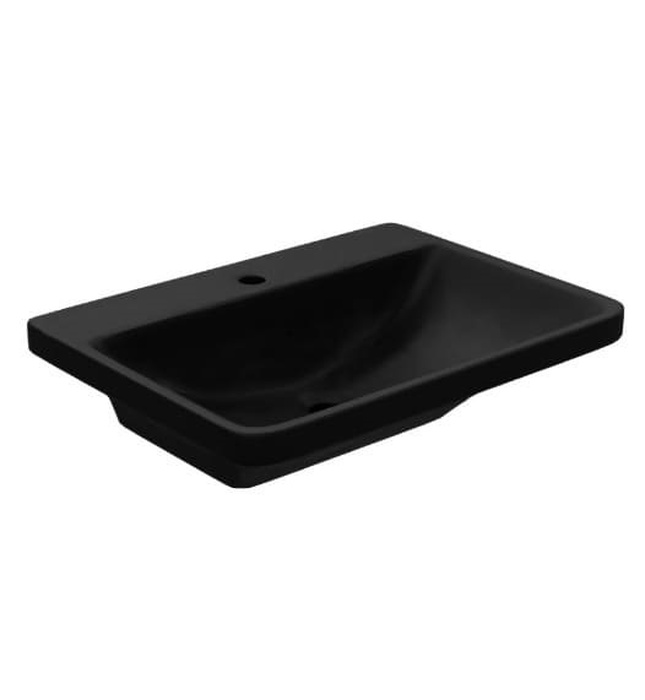 Chậu lavabo bàn đá Ấn Độ màu đen mờ Jaquar LAS-BLM-91931