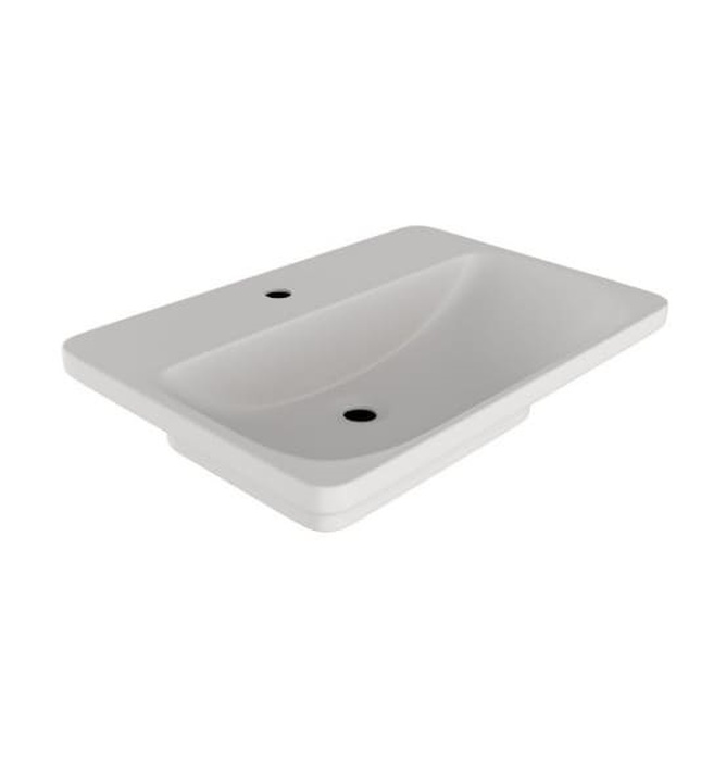 Chậu lavabo bàn đá Ấn Độ màu trắng mờ Jaquar LAS-WHT-91931