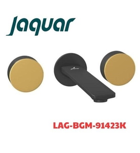 Vòi chậu âm tường Ấn Độ màu vàng đen Jaquar LAG-BGM-91423K