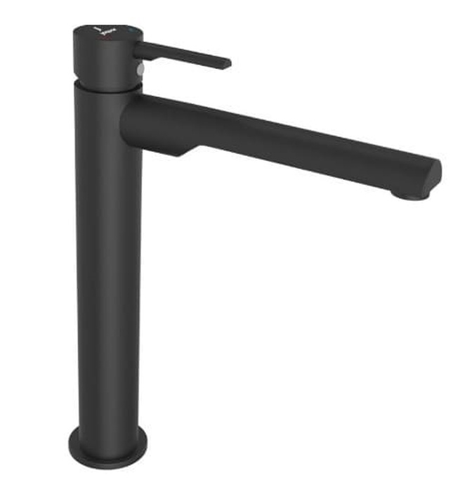 Vòi chậu rửa mặt nóng lạnh chrome đen Ấn Độ Jaquar FLP-BLM-5005BPM