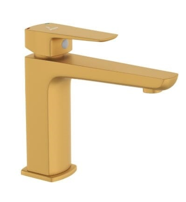 Vòi chậu rửa mặt nóng lạnh màu vàng mờ Ấn Độ Jaquar KUP-GMP-35011BPM