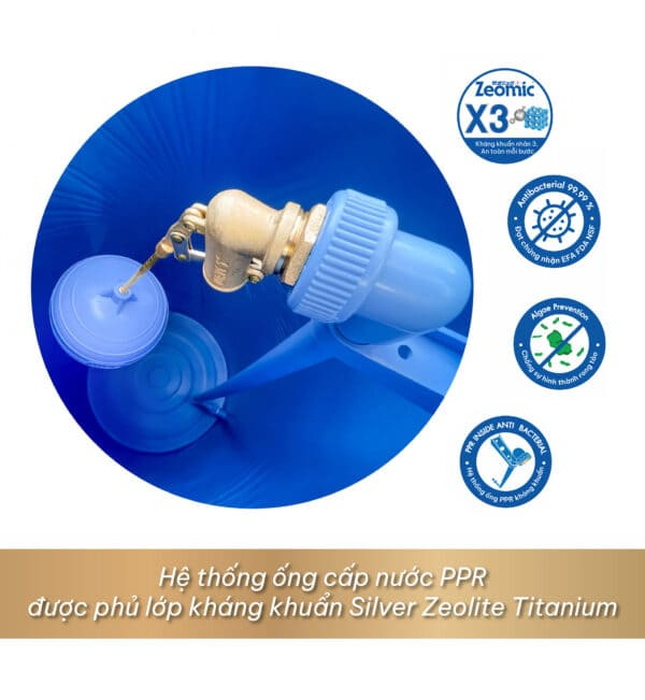 Bồn nước kháng khuẩn Thái Lan Wave Chang D5000VST 5000L vàng sa thạch