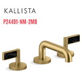 Vòi chậu rửa mặt 3 chân cổ thấp màu đồng Kallista P24491-NM-2MB
