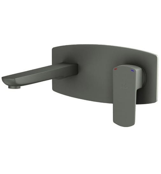 Vòi chậu âm tường màu than chì Ấn Độ Jaquar KUP-GRF-35233NKPM