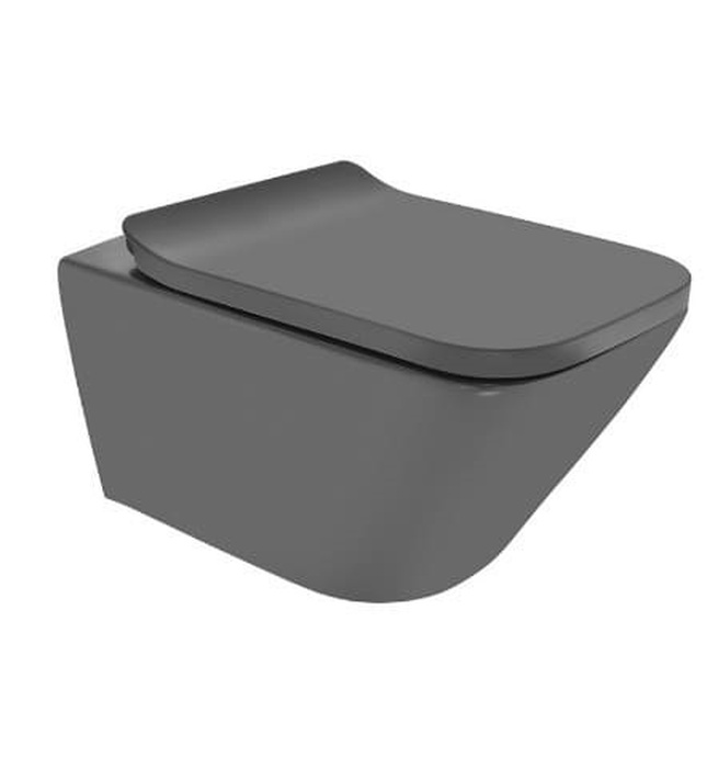 Bồn cầu treo tường không vành màu xám Jaquar LAS-GRM-91953BIUF