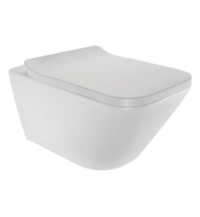 Bồn cầu treo tường không vành màu trắng mờ Jaquar LAS-WHM-91953BIUF