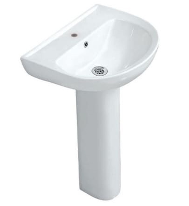 Chân chậu dài Ấn Độ màu trắng Jaquar FLS-WHT-FLS-WHT-5301V