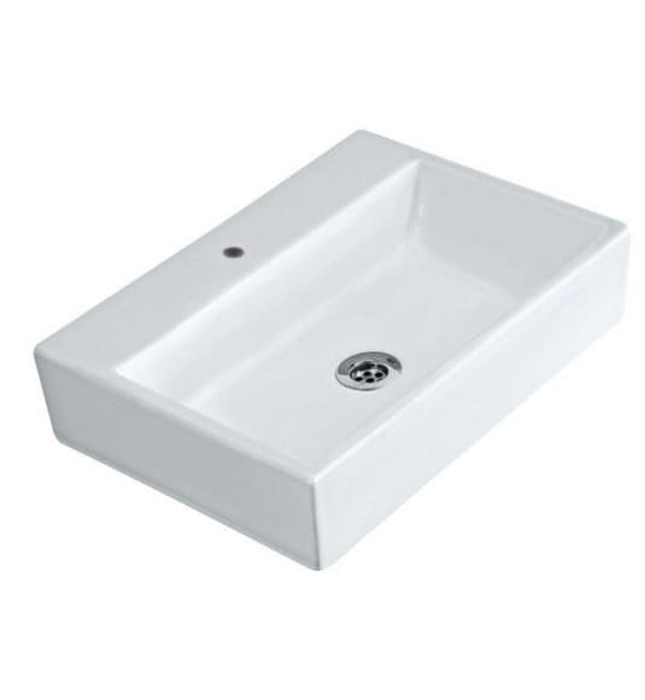 Chậu rửa đặt bàn chữ nhật Ấn Độ màu trắng Jaquar FLS-WHT-5931