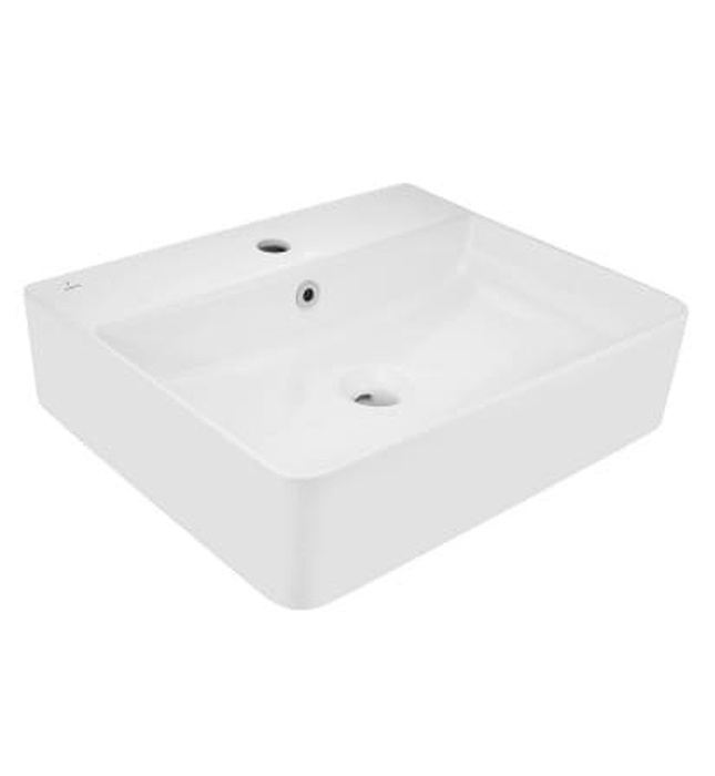 Chậu rửa đặt bàn chữ nhật Ấn Độ màu trắng Jaquar FLS-WHT-5935