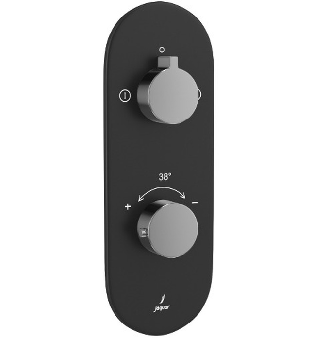 Mặt nạ sen nhiệt độ âm tường Ấn Độ màu đen chrome Jaquar LAG-BBC-91681NK