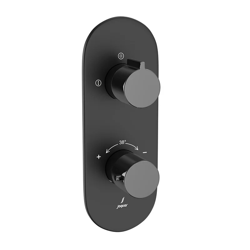 Mặt nạ sen nhiệt độ âm tường Ấn Độ màu đen chrome Jaquar LAG-BBC-91681NK