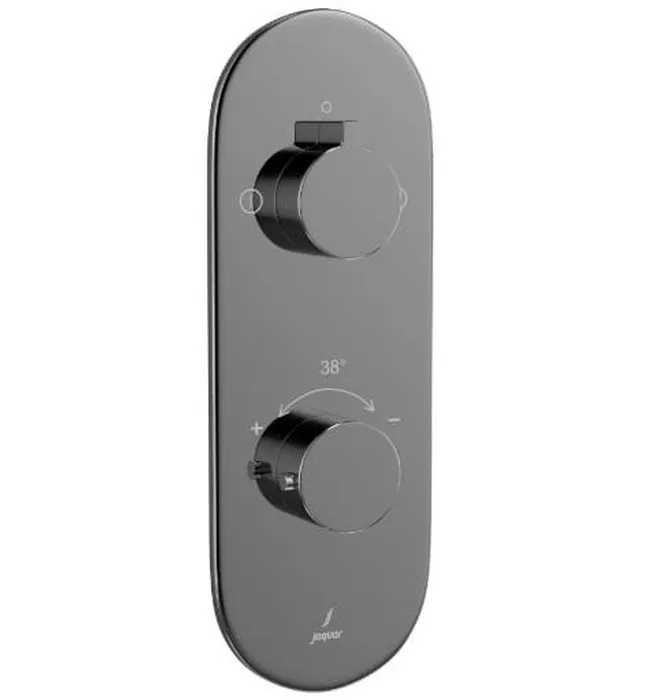 Mặt nạ sen nhiệt độ âm tường Ấn Độ màu đen chrome Jaquar LAG-BCH-91681NK