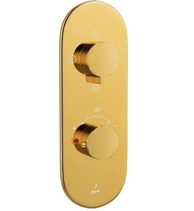 Bộ vòi sen nhiệt độ âm tường Ấn Độ màu vàng sáng Jaquar LAG-GBP-91683NK