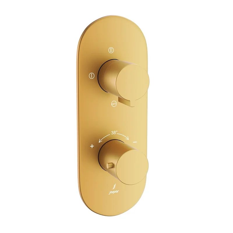 Bộ vòi sen nhiệt độ âm tường Ấn Độ màu vàng mờ Jaquar LAG-GMP-91683NK