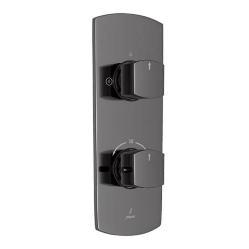 Củ sen nhiệt độ âm tường Ấn Độ màu đen chrome Jaquar KUP-BCH-35681PMV