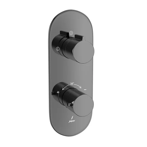 Mặt nạ sen nhiệt độ âm tường Ấn Độ màu đen chrome Jaquar LAG-BCH-91681NK