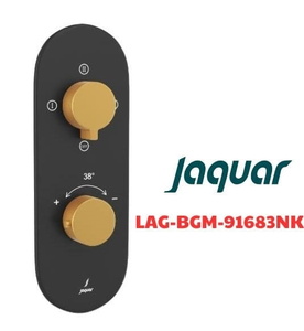 Bộ vòi sen nhiệt độ âm tường Ấn Độ màu đen vàng Jaquar LAG-BGM-91683NK