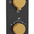 Bộ vòi sen nhiệt độ âm tường Ấn Độ màu đen vàng Jaquar LAG-BGM-91683NK