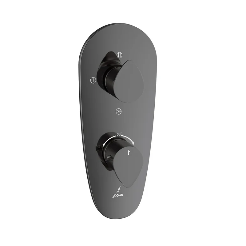 Mặt nạ sen nhiệt độ âm tường 3 đầu màu đen chrome Jaquar VGP-BCH-81683NK