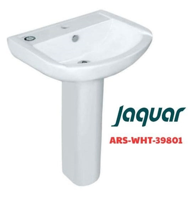 Chậu rửa treo tường chân dài Ấn Độ màu trắng Jaquar ARS-WHT-39801