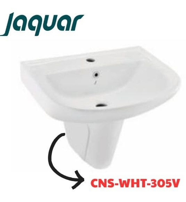 Chân chậu lửng Ấn Độ màu trắng Jaquar CNS-WHT-305V