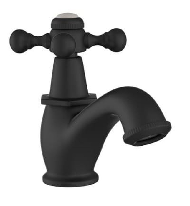 Vòi chậu rửa mặt lạnh màu đen mờ Ấn Độ Jaquar QQT-BLM-7011