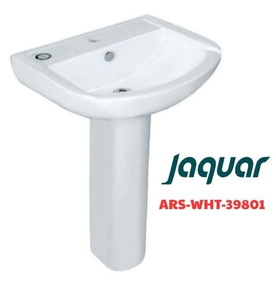 Chậu rửa treo tường chân dài Ấn Độ màu trắng Jaquar FNS-WHT-40801