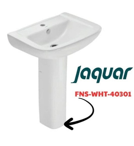 Chân chậu dài Ấn Độ màu trắng Jaquar FNS-WHT-40301