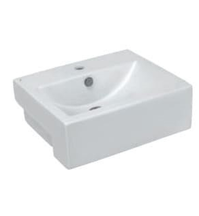 Chậu rửa bán âm bàn Ấn Độ màu trắng Jaquar JDS-WHT-25501