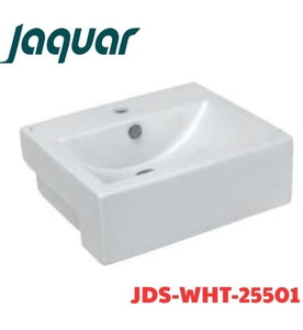 Chậu rửa bán âm bàn Ấn Độ màu trắng Jaquar JDS-WHT-25501