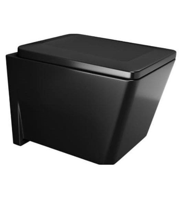 Bồn cầu treo tường không vành màu đen mờ Jaquar KUS-BLM-35953BIUFPM