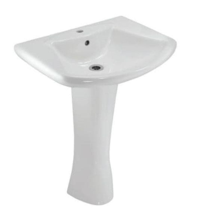 Chân chậu dài Ấn Độ màu trắng Jaquar LYS-WHT-38301V