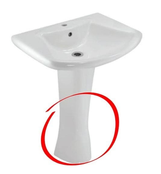 Chân chậu dài Ấn Độ màu trắng Jaquar LYS-WHT-38301V