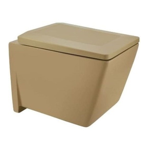 Bồn cầu treo tường không vành màu be mờ Jaquar KUS-BEM-35953BIUFPM