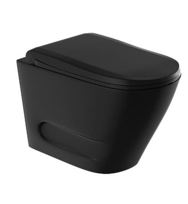 Bồn cầu treo tường không vành màu đen mờ Jaquar OPS-BLM-15953BIU