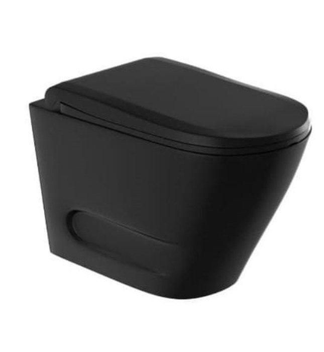 Bồn cầu treo tường không vành màu đen mờ Jaquar OPS-BLM-15953BIU