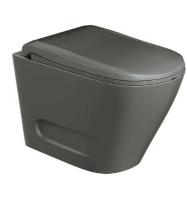 Bồn cầu treo tường không vành màu xám mờ Jaquar OPS-GRM-15953BIU