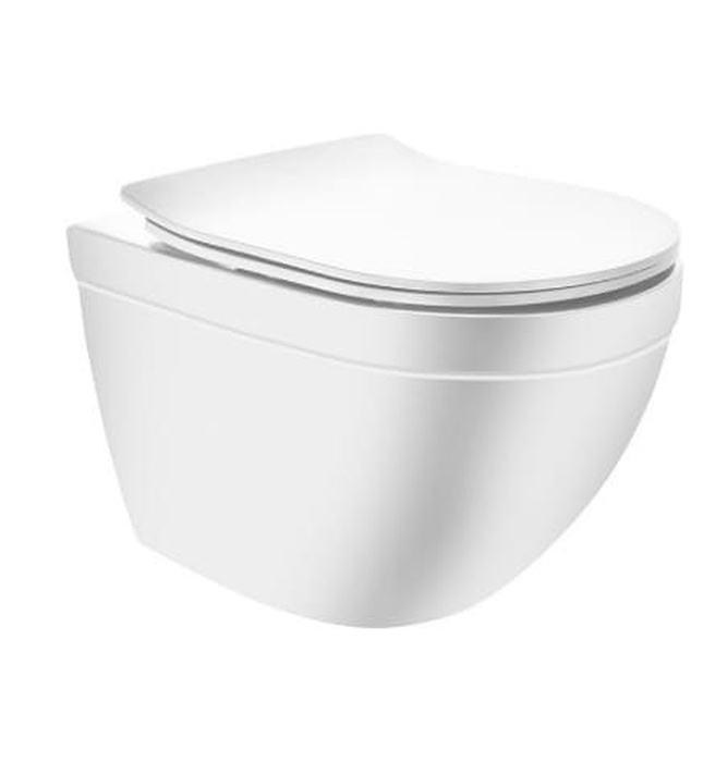 Bồn cầu treo tường không vành màu trắng mờ Jaquar SLS-WHM-6953BIUFSMN