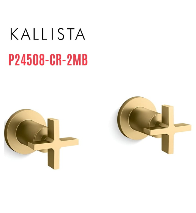 Tay cầm vòi bồn tắm âm tường màu đồng Kallista P24508-CR-2MB